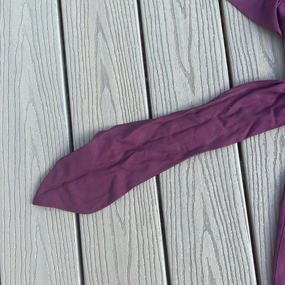 Deep Purple Maxi Dress with Embroidered Sash - Picture 6 of 9